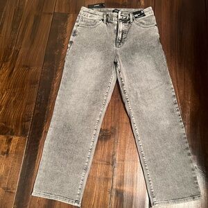 Express Gray Ankle & Cropped Jeans